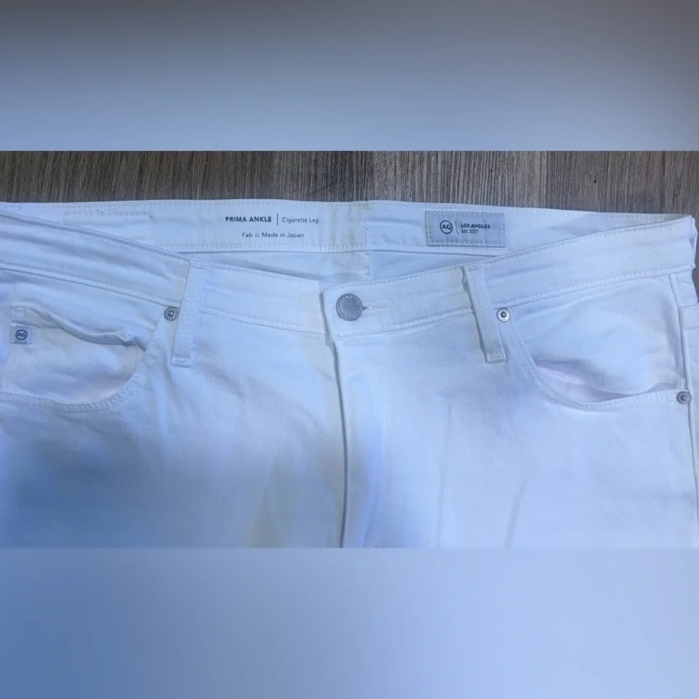 Women's Adriano Goldschmied White Prima Ankle Cigarette Leg Jeans